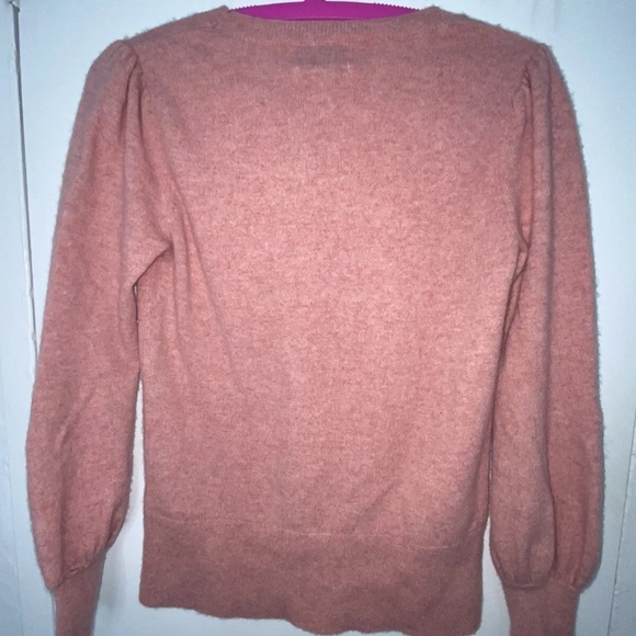 Nanette Lepore 2-Ply Cashmere Sweater Womens Small Pink Puff Sleeve Pullover - Picture 5 of 7
